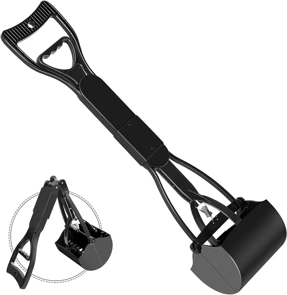 Back-Saving Pooper Scooper | Long Handle & Easy-Grip Jaw