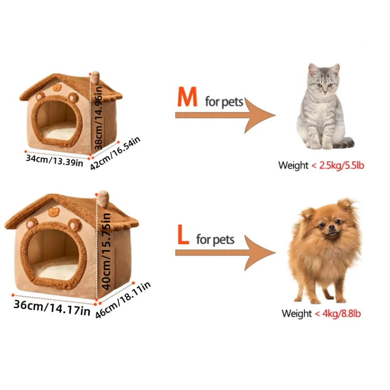 Foldable Pet Cave & Indoor House