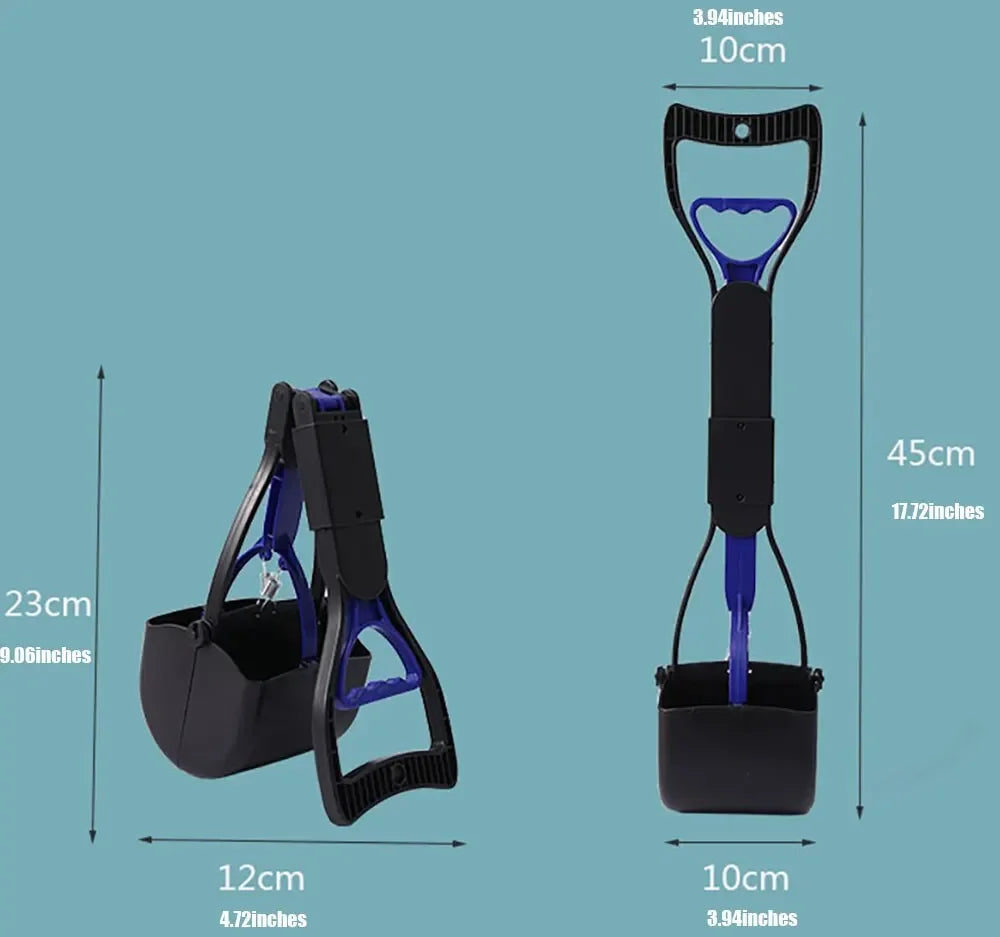 Back-Saving Pooper Scooper | Long Handle & Easy-Grip Jaw