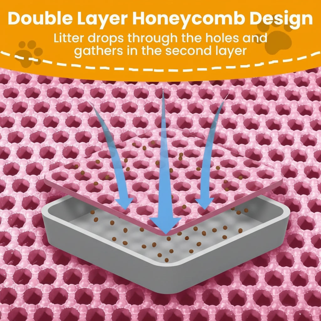 Double-Layer Cat Litter Mat