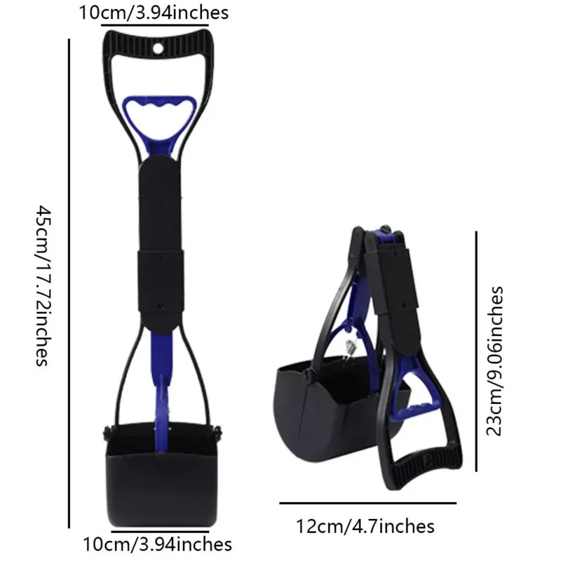 Back-Saving Pooper Scooper | Long Handle & Easy-Grip Jaw