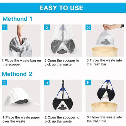 Back-Saving Pooper Scooper | Long Handle & Easy-Grip Jaw