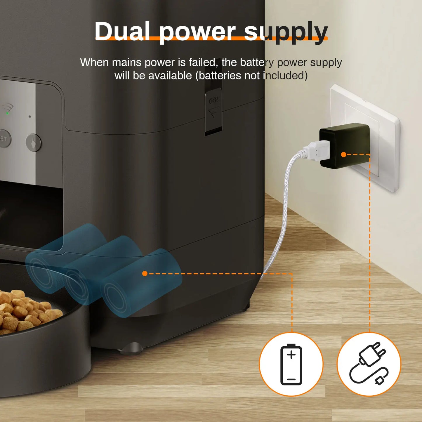 Smart-Schedule Automatic Feeder | 2L Precision Dispenser