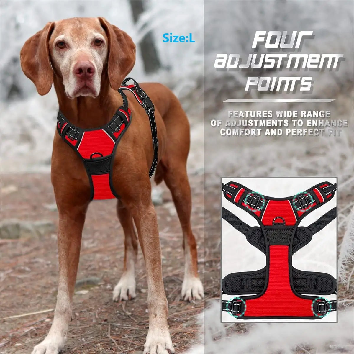 Total-Control No-Pull Harness | Heavy-Duty Reflective Comfort Vest